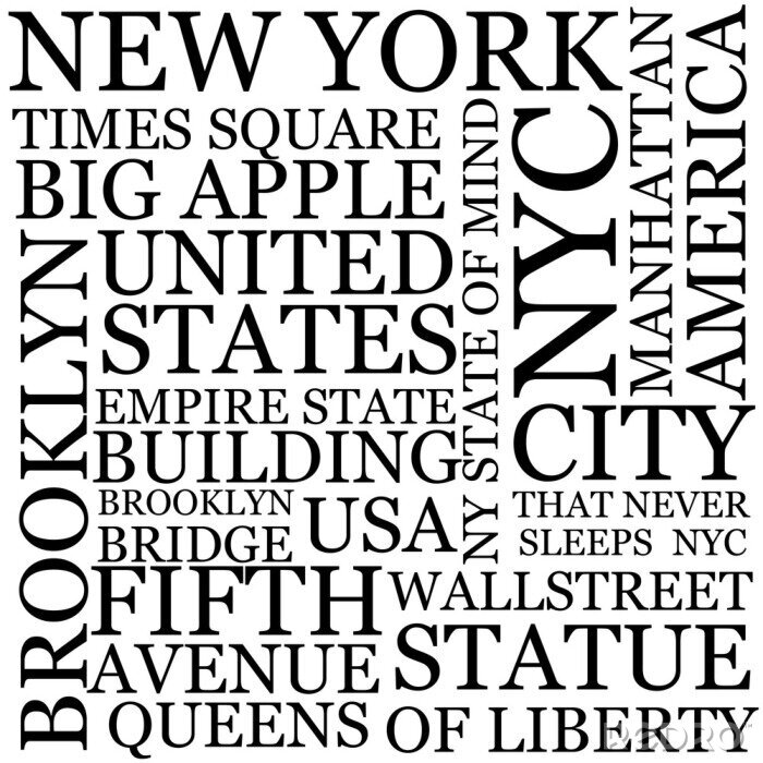 Tableau  Fond d'écran de New york city. Vector art.