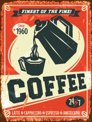 Tableau  fond de café. Vector illustration.