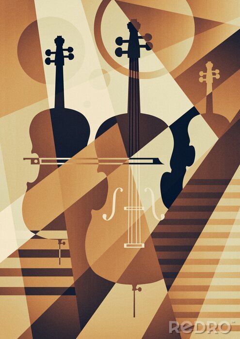 Tableau  Fond de musique colorée.