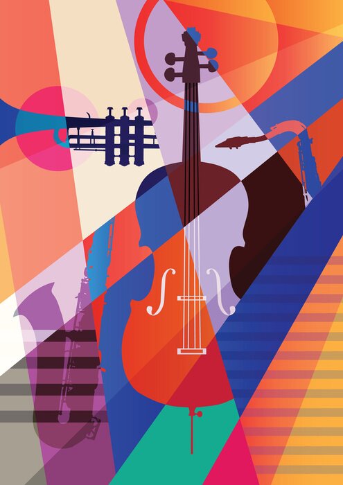 Tableau  Fond de musique colorée.