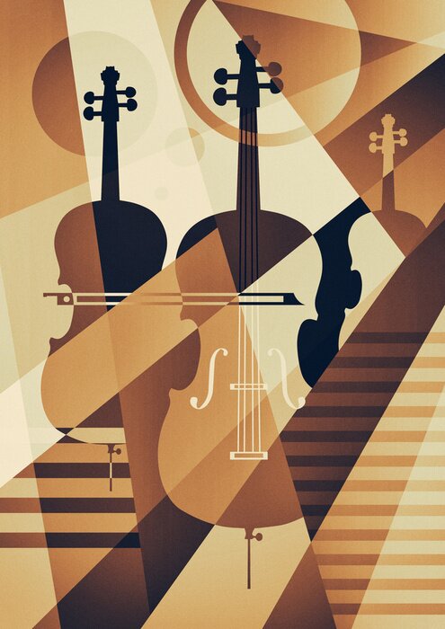 Tableau  Fond de musique colorée.