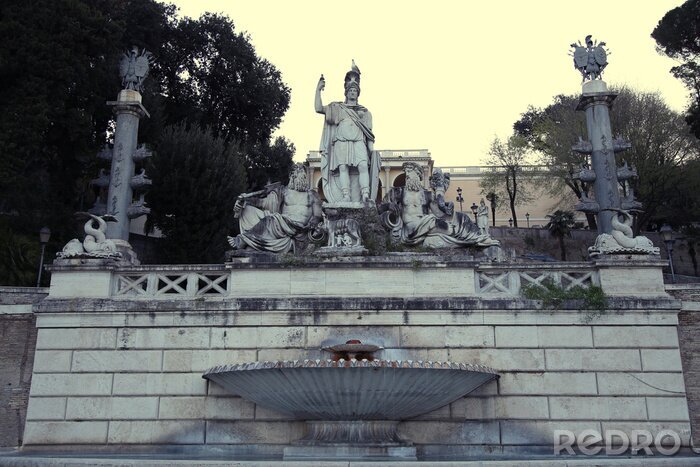 Tableau  Fontaine Dea di Roma à Rome
