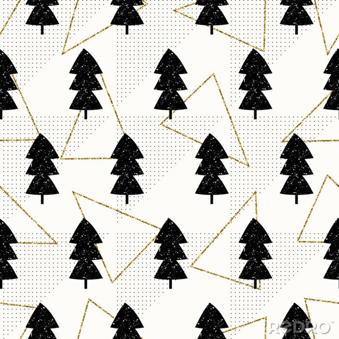 Tableau  Forêt naturelle et triangles