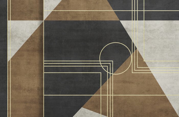 Tableau  Formes brunes géométriques