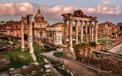 Tableau  Forum romain à Rome