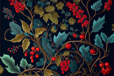 Fourrés sauvages aux fruits rouges