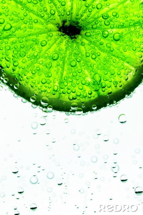 Tableau  Fragment de fruit de citron vert