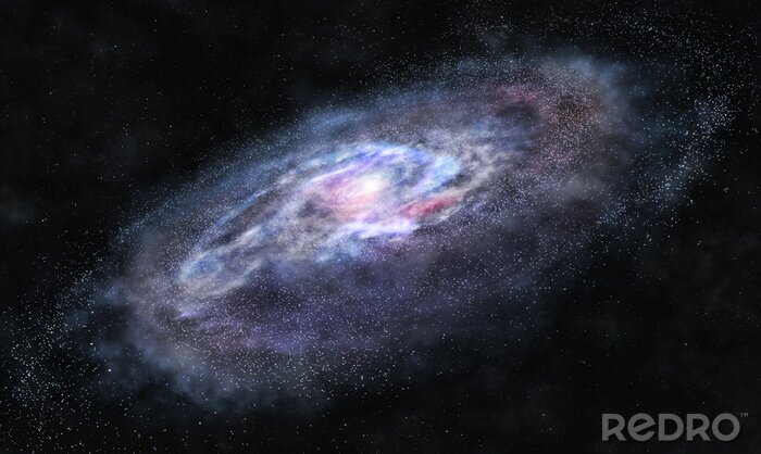 Tableau  Galaxie bleue dans l'espace sombre