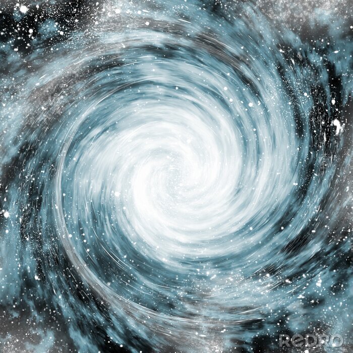 Tableau  galaxie spirale dans l'espace