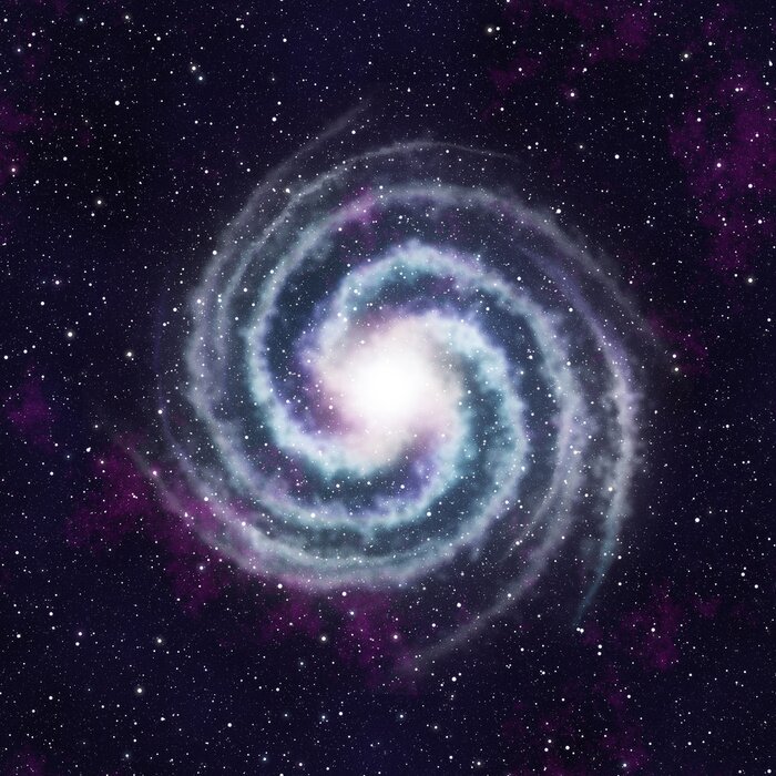 Tableau  Galaxie spirale dans l'espace
