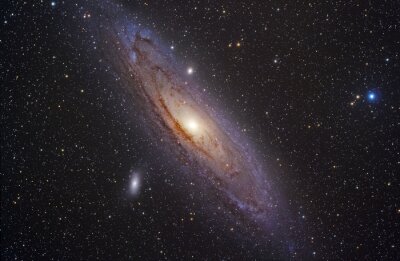 Galaxie spirale et ciel étoilé