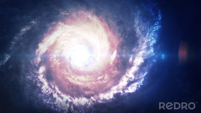 Tableau  Galaxie spirale sur fond de lumière