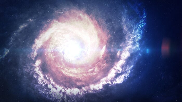 Tableau  Galaxie spirale sur fond de lumière