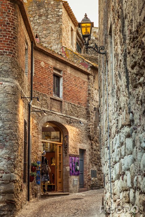 Tableau  Galerie dans une belle rue en pierre