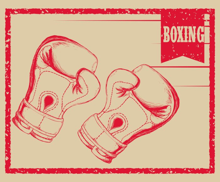 Tableau  Gants de boxe serrés