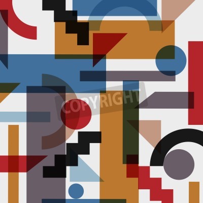Tableau  Geometric abstract background in cubism style. Vector EPS 10