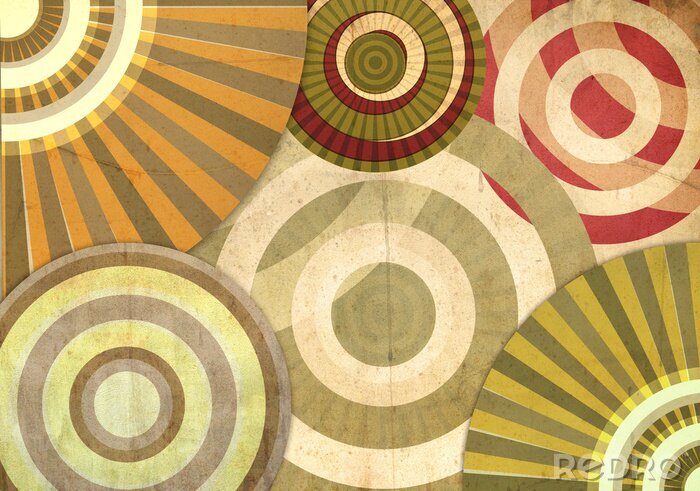 Tableau  Géométrie abstraite rétro