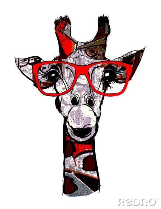 Tableau  Girafe à lunettes