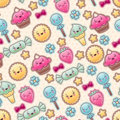 Tableau  Glaces et bonbons Kawaii