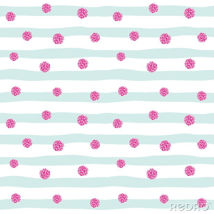 Tableau  Glitter confetti polka dot sans soudure de fond. Couleurs à la mode bleues rose et pastel. Pour la conception d'anniversaire, valentine et scrapbook.