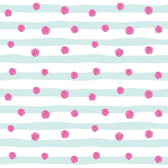 Tableau  Glitter confetti polka dot sans soudure de fond. Couleurs à la mode bleues rose et pastel. Pour la conception d'anniversaire, valentine et scrapbook.