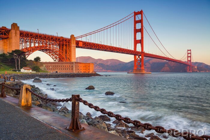 Tableau  Golden Gate de San Francisco et la côte