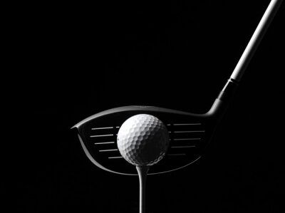 Tableau  Golf bois avec une balle de golf et Golf Tee