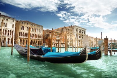 Tableau  gondoles à Venise, Italie.