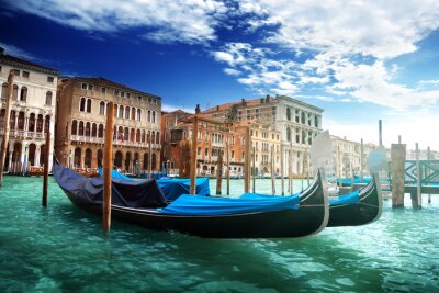 Tableau  gondoles à Venise, Italie.