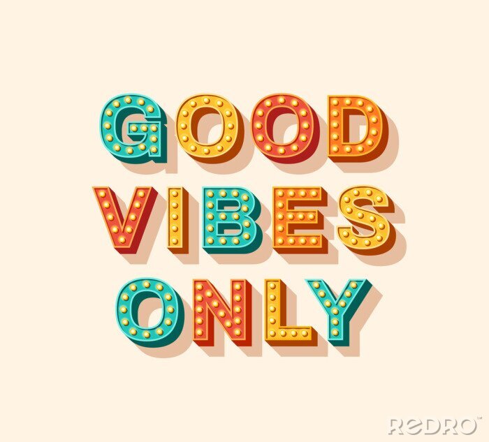 Tableau  Good vibes only motivational poster