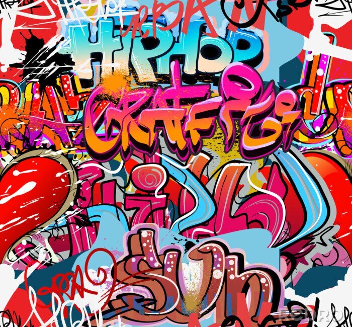 Tableau  Graffiti 3D hip-hop