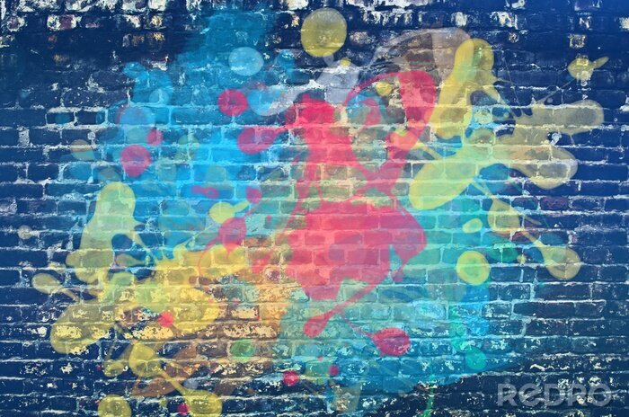 Tableau  Graffiti hip-hop sur un mur de briques