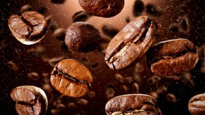 Grains de café bruns