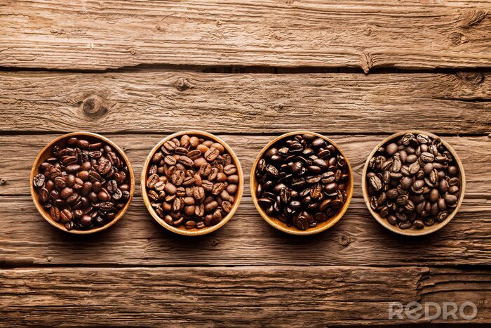 Tableau  Grains de café dans des bols