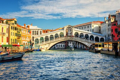 Tableau  Grand Canal et pont du Rialto à Venise