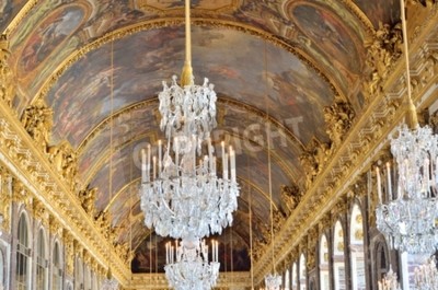 Tableau  Grand lustre et plafond orné