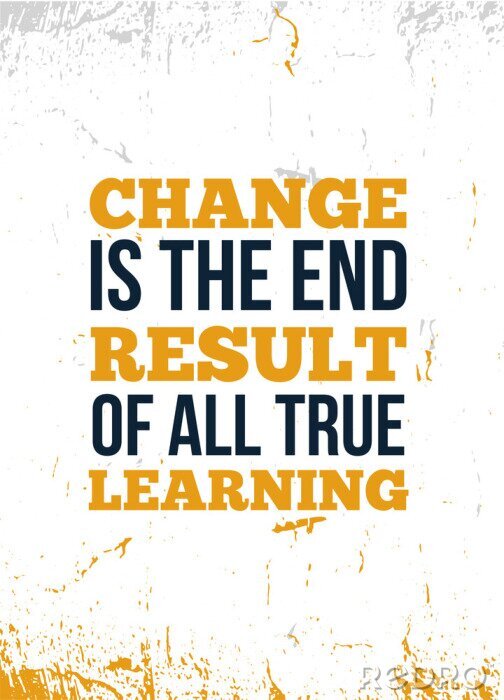 Tableau  Graphique typographique avec une phrase sur les changements