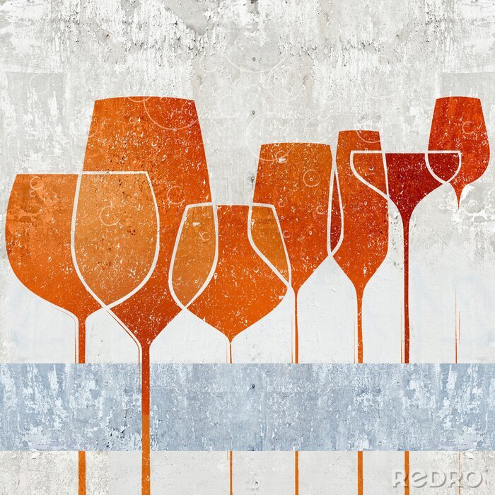 Tableau  Graphiques avec des lunettes dans un style industriel