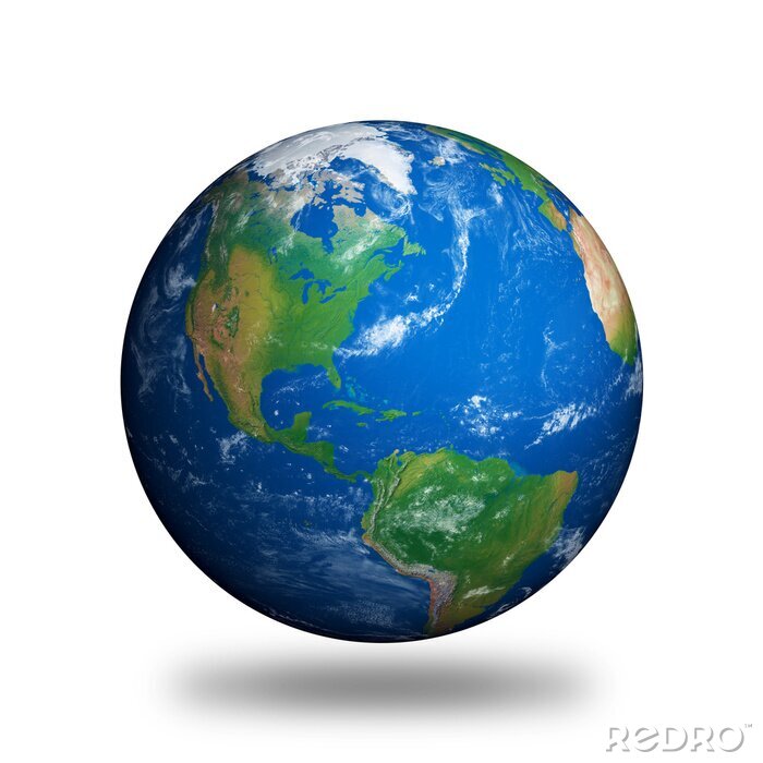 Tableau  Graphiques colorés réalistes de la planète Terre