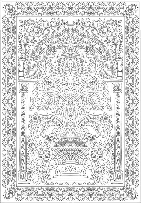 Tableau  Graphiques complexes dans le style arabe