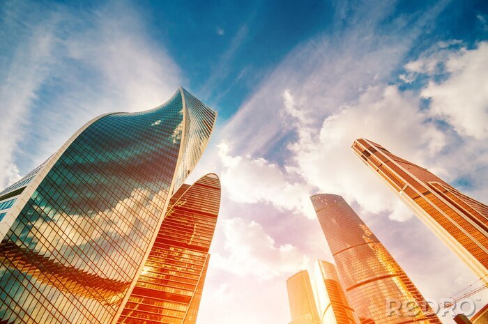 Tableau  Gratte-ciel au coucher du soleil