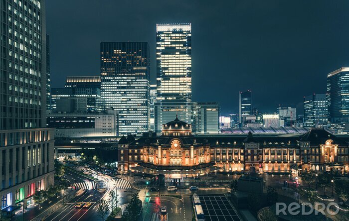 Tableau  Gratte-ciel de Tokyo la nuit