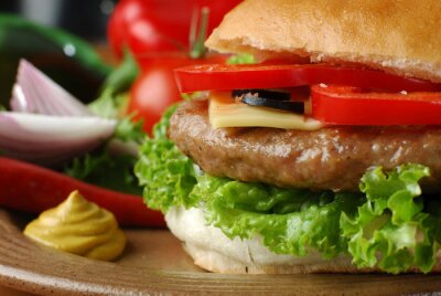 Tableau  Gros plan image d'un hamburger