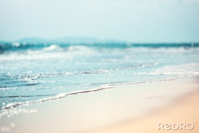 Tableau  Gros plan sur des vagues douces et le bord de mer