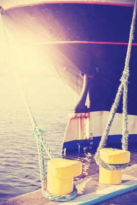 Gros plan sur un voilier