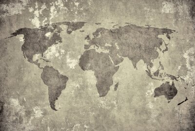 grunge carte du monde