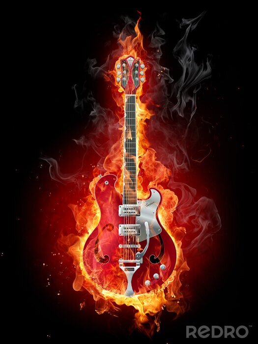 Tableau  Guitare brûlante