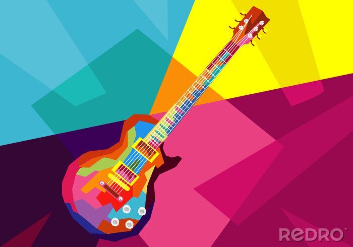 Tableau  Guitare pop art rock