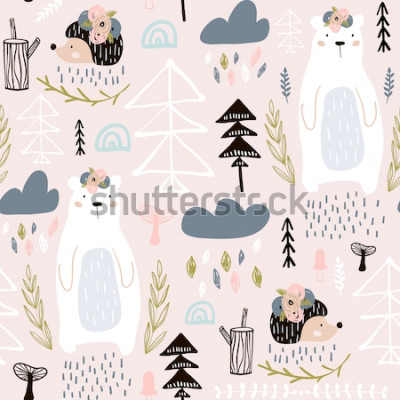 Tableau  Habitants de la forêt d'hiver