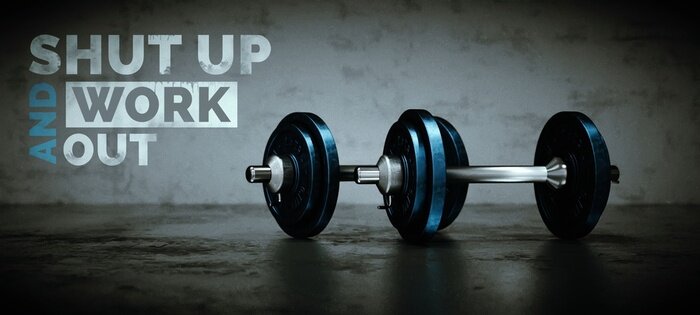 Tableau  Haltères dans le gymnase